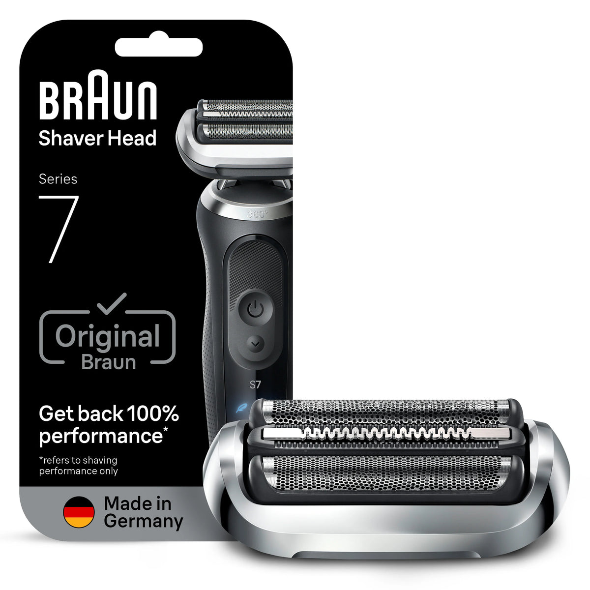 Braun Electric Shaver Head Replacement Part 74s Silver, Compatible with Series 7 Electric Razors for Men